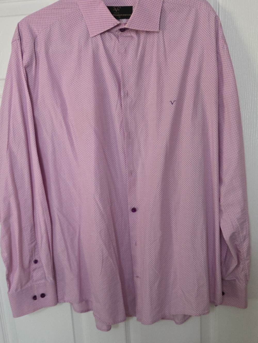 Versace 1969 Modern Fit Lavender Pink Dress Shirt